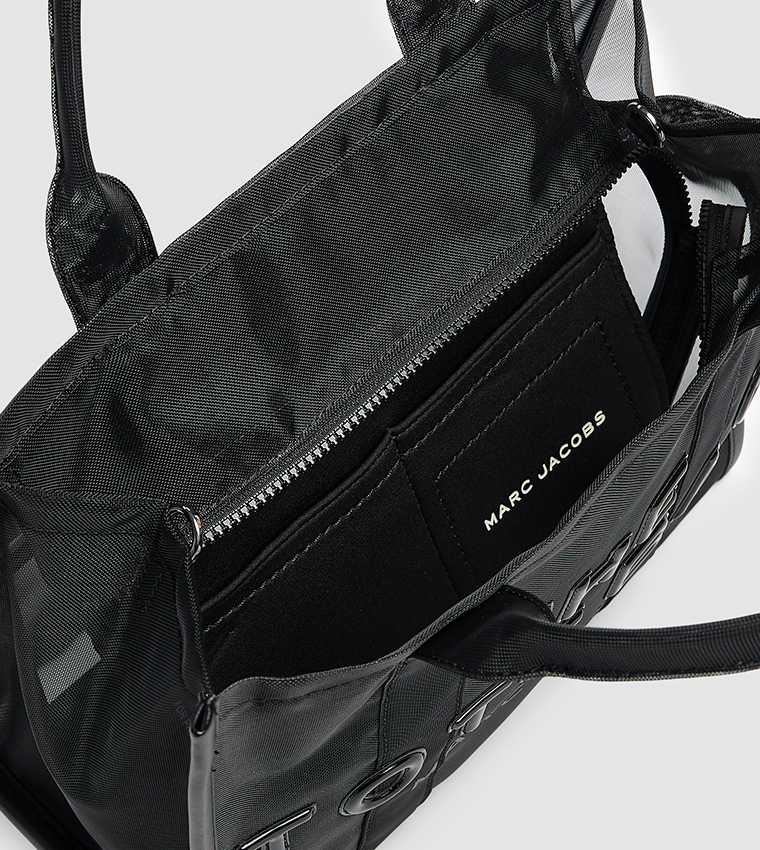 Appliqued Mesh Tote Bag