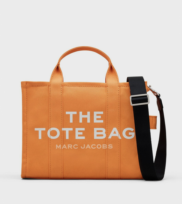 حقيبة توت قماش متوسطة بطبعة