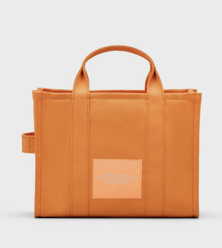 حقيبة توت قماش متوسطة بطبعة