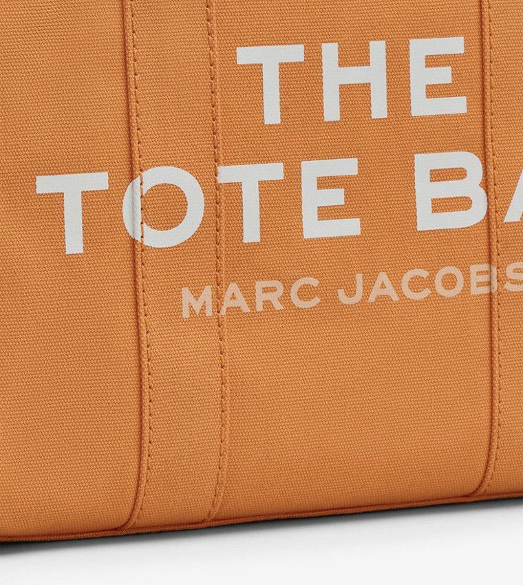 حقيبة توت قماش متوسطة بطبعة