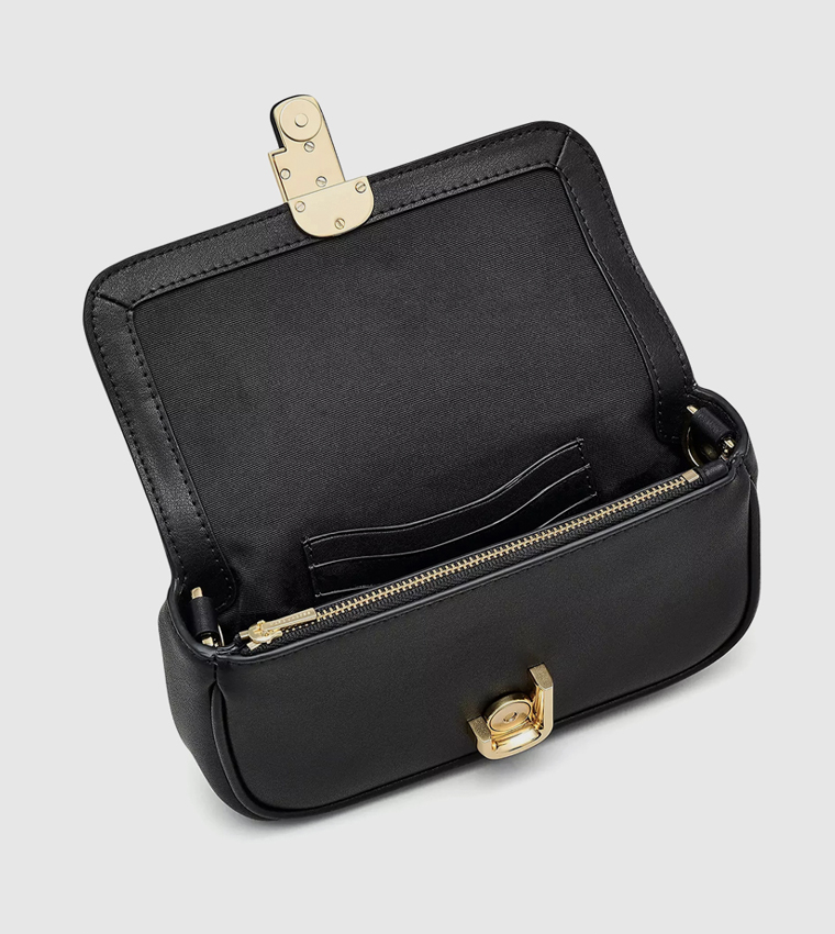 Metal Accent Crossbody Bag
