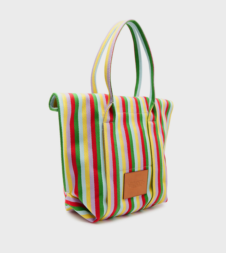 Striped Beach Tote Bag