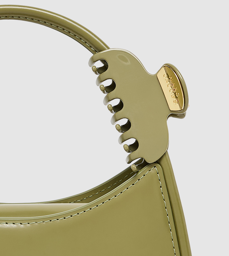 Textured Hobo Bag with Claw Clip