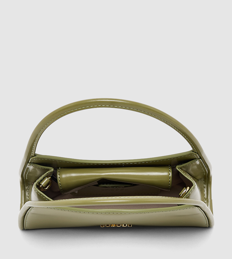 Textured Hobo Bag with Claw Clip