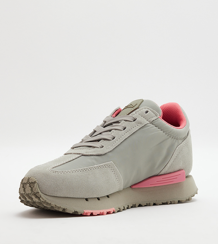 Color Block Lace-Up Sneakers