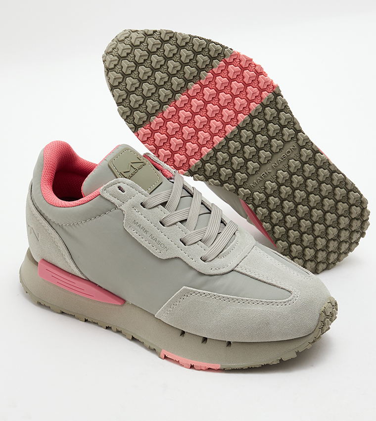 Color Block Lace-Up Sneakers