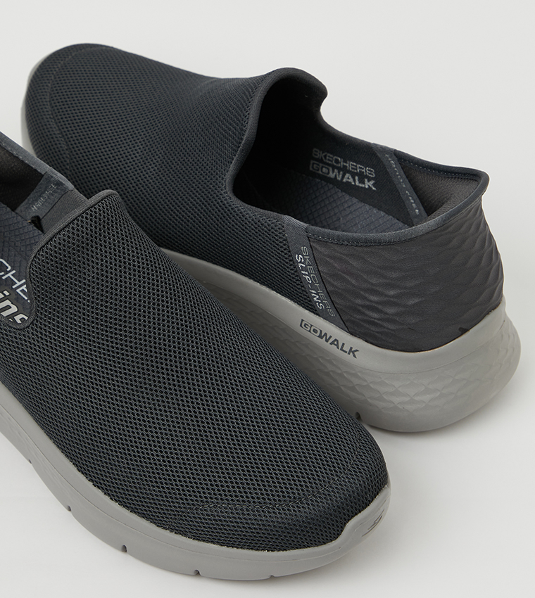 Buy Skechers GO WALK FLEX Slip On Walking Shoes In Grey