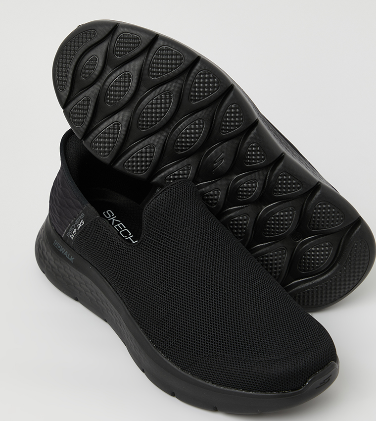 Buy Skechers SLIP INS GO WALK FLEXY NO HANDS Walking Shoes In Black ...