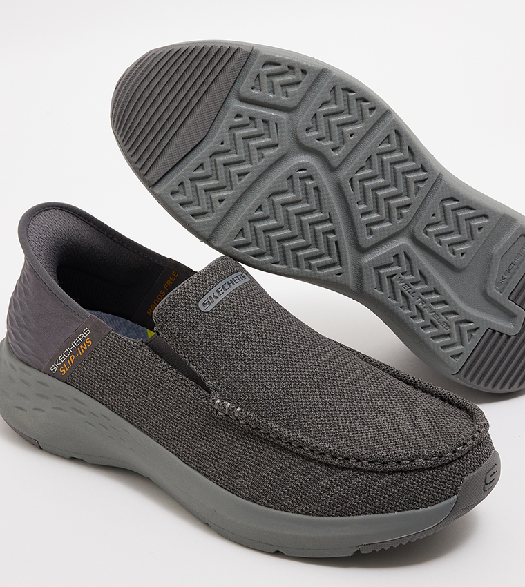 Skechers Men's Parson Ralven Slip Ons- Grey
