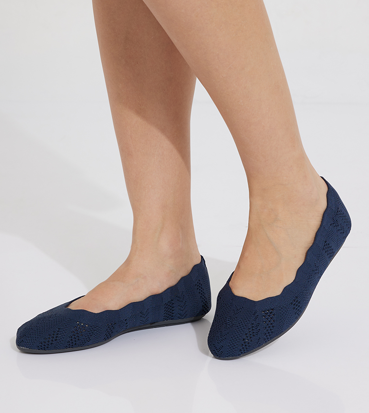 Skechers ballet best sale flats navy