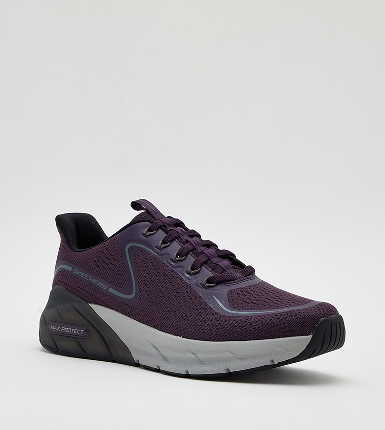 Buy Skechers MAX PROTECT SPORT BREAM Lace Up Shoes In Purple