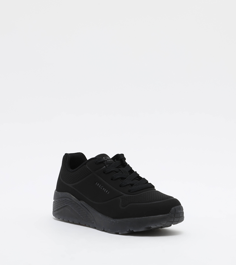 Skechers black outlet platform sneakers