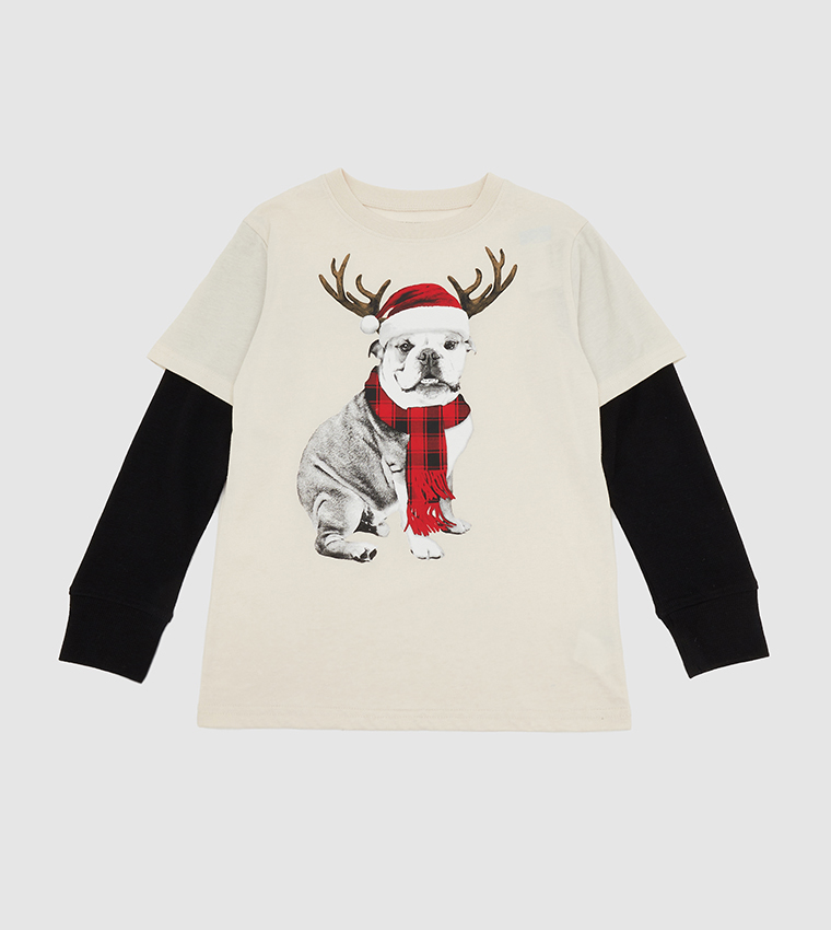 Graphic Printed 2 In 1 Long Sleeves T-Shirt