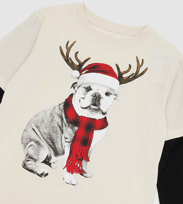 Graphic Printed 2 In 1 Long Sleeves T-Shirt