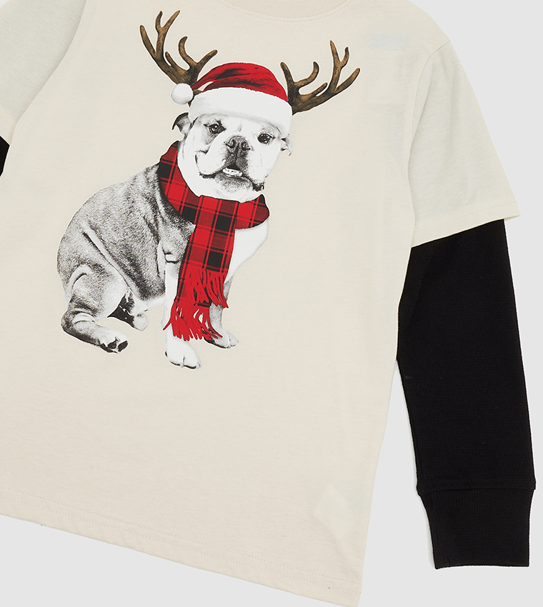 Graphic Printed 2 In 1 Long Sleeves T-Shirt