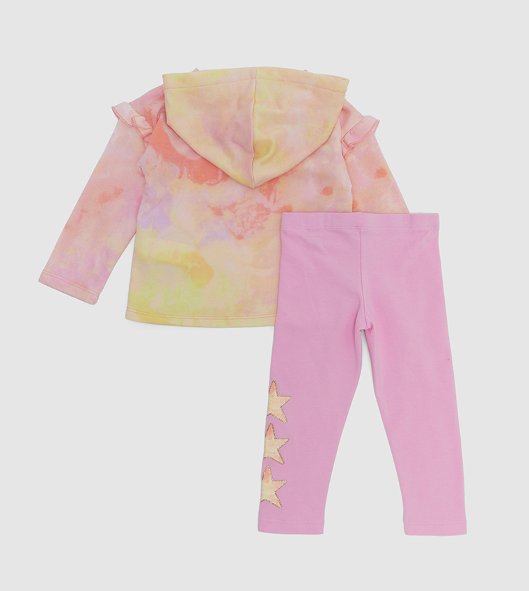 Tie & Dye Hooded 2-Piece Clothing Set