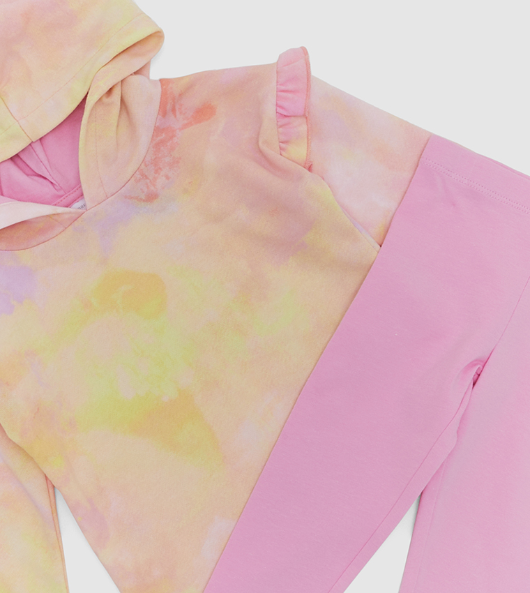 Tie & Dye Hooded 2-Piece Clothing Set