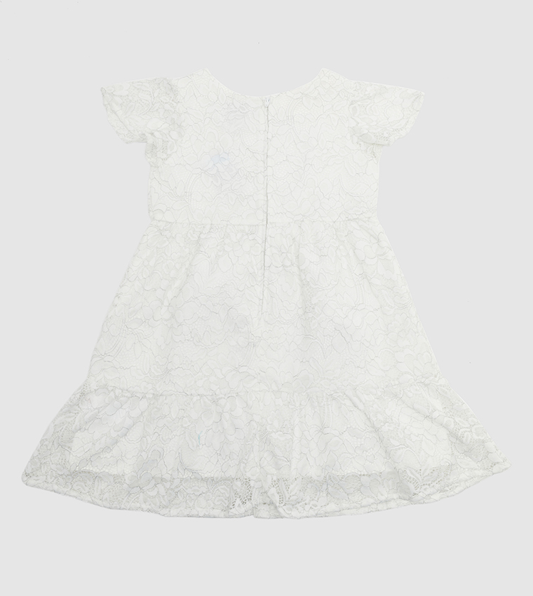 Buy The Children's Place Girl's Short Sleeves Lace Woven Tiered