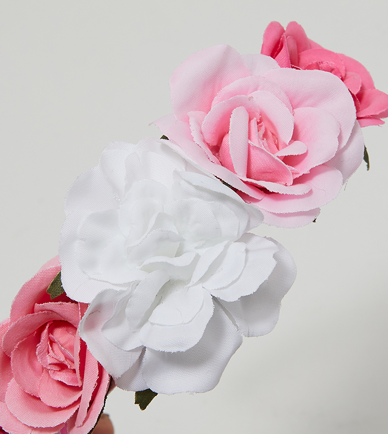 Girl s 3D Floral Applique Headband