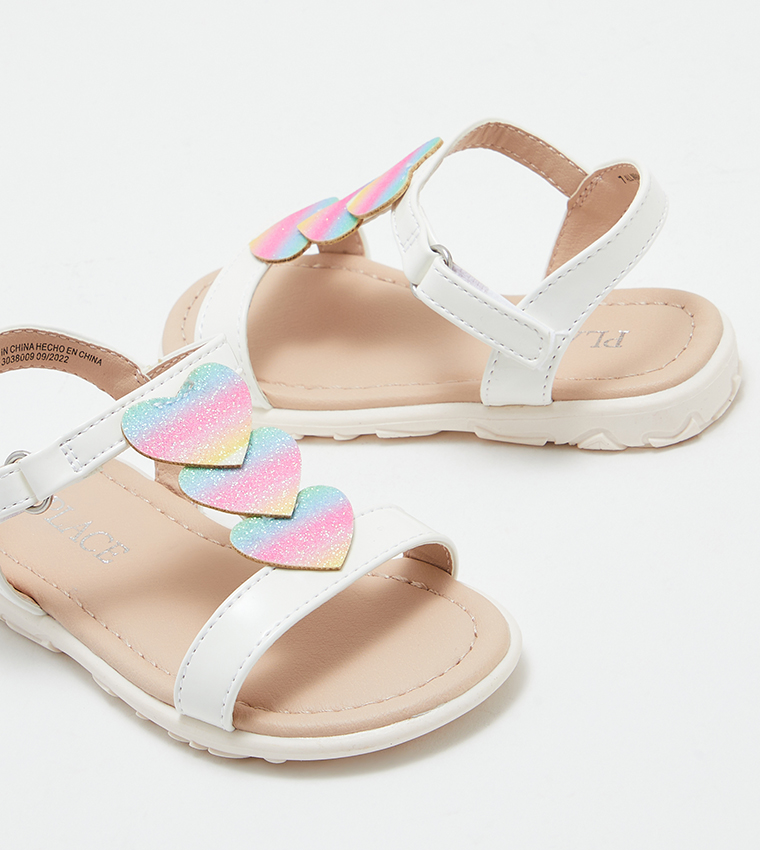 Rainbow white sandals on sale