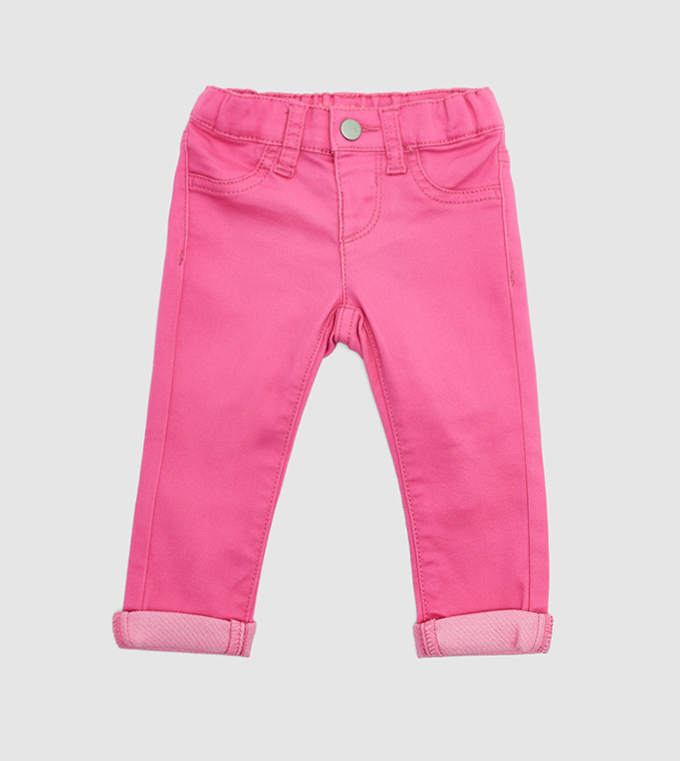 Buy The Children's Place Girl's Roll Cuff Jeggings In Pink