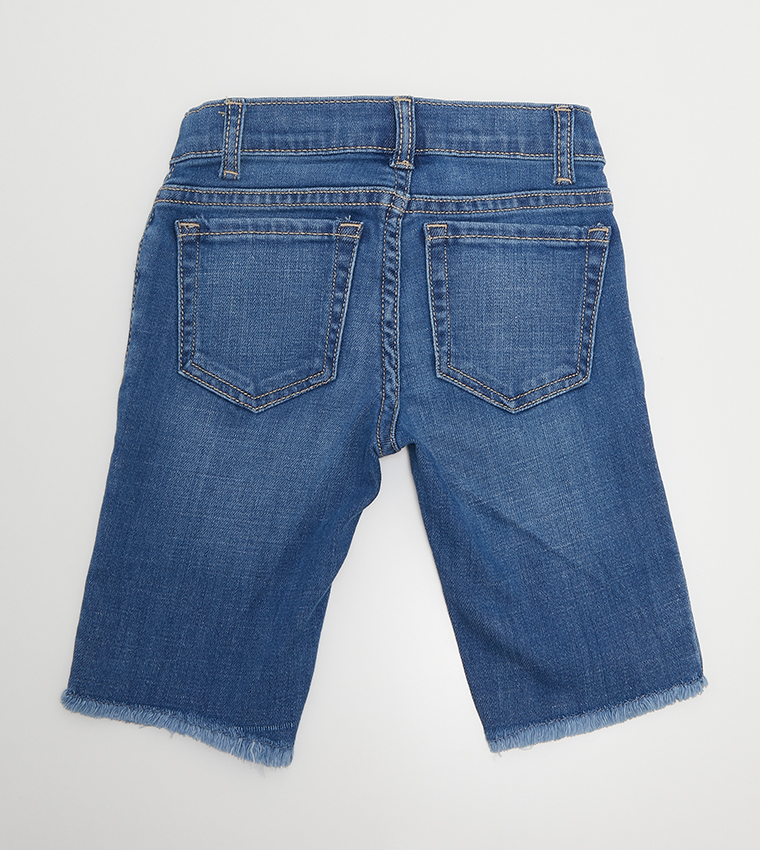 Girls Distressed Denim Shorts