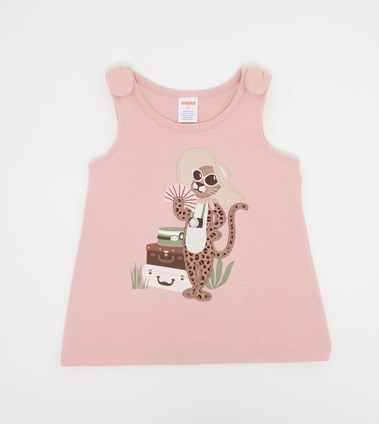  Gymboree Girls And Toddler Embroidered Graphic Sleeveless  T-Shirts Shirt
