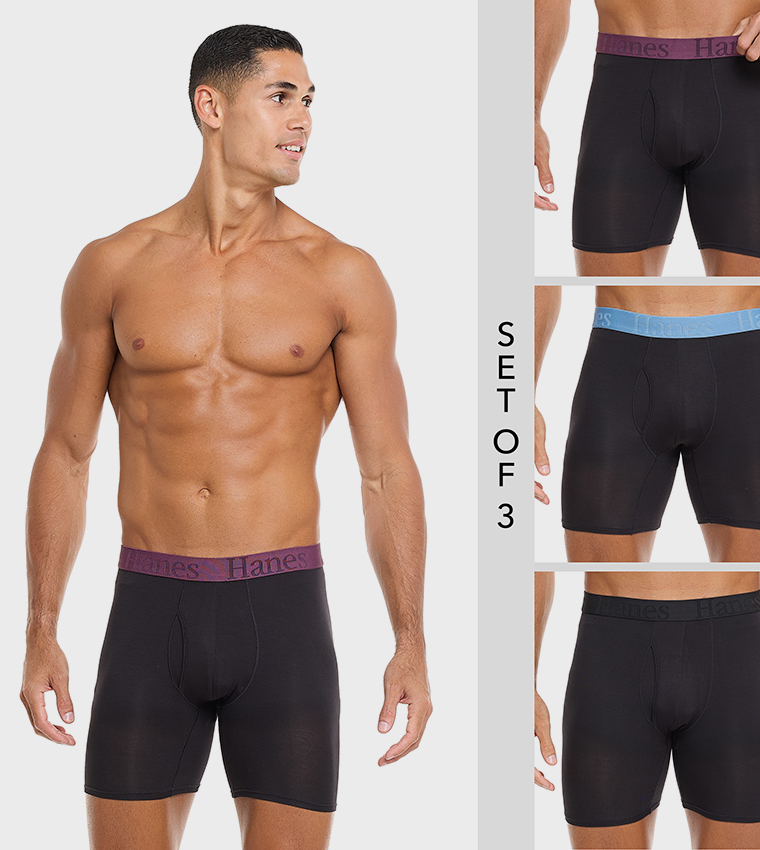 Pack of 3 Logo Waistband Boxer Briefs