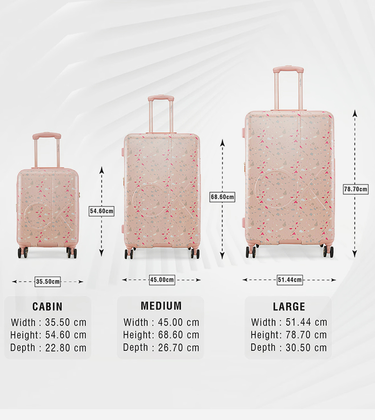 TERRAZZO ISLAND Small Printed Hardshell Trolley Bag, 37cm