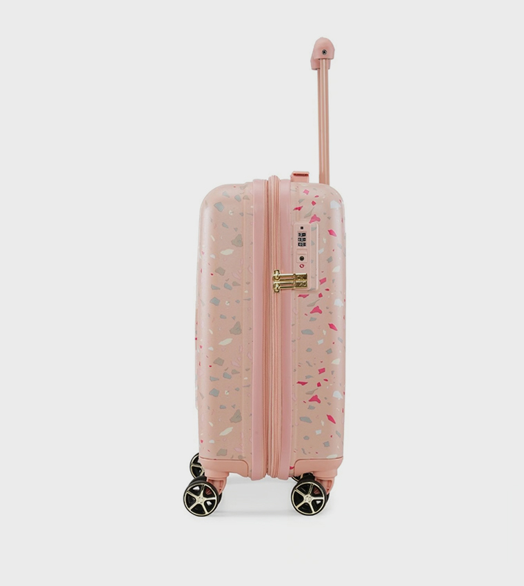 TERRAZZO ISLAND Small Printed Hardshell Trolley Bag, 37cm