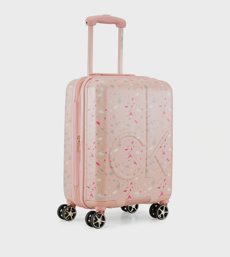TERRAZZO ISLAND Small Printed Hardshell Trolley Bag, 37cm