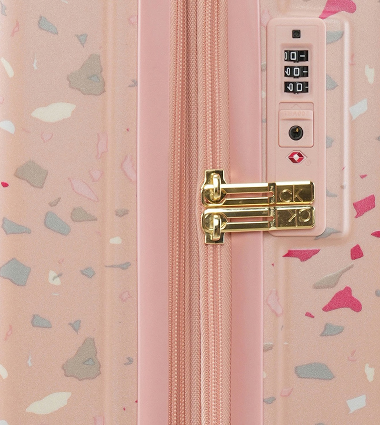 TERRAZZO ISLAND Small Printed Hardshell Trolley Bag, 37cm