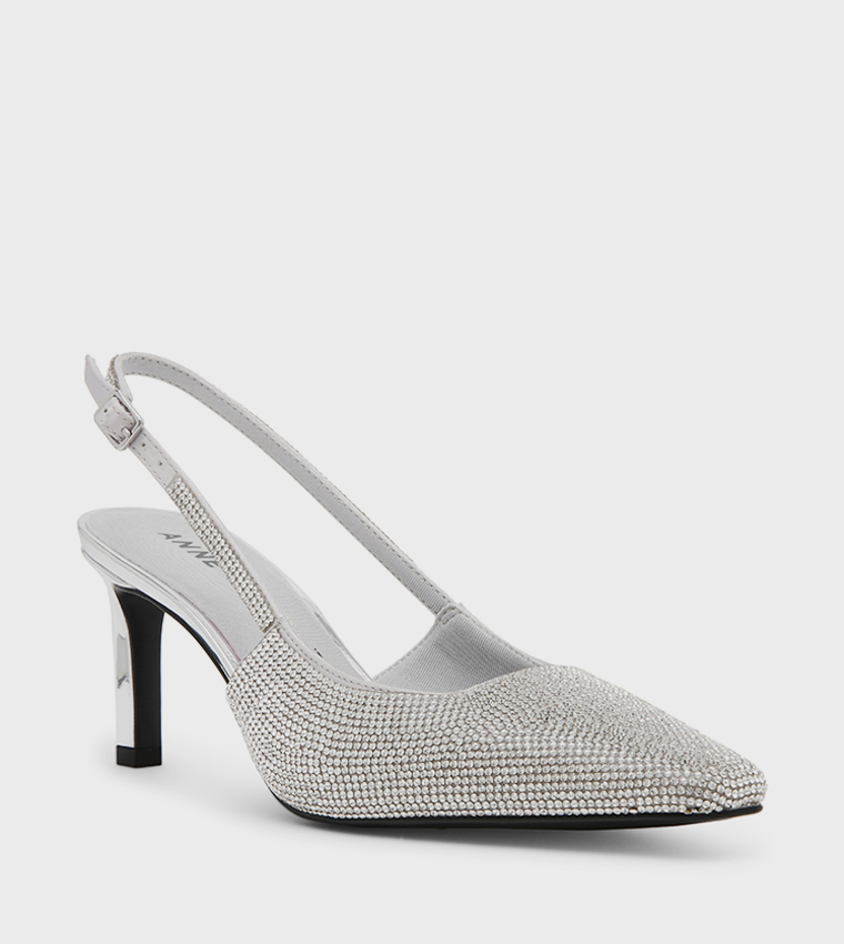 AKROSEL-C Embellished Slingback Pumps