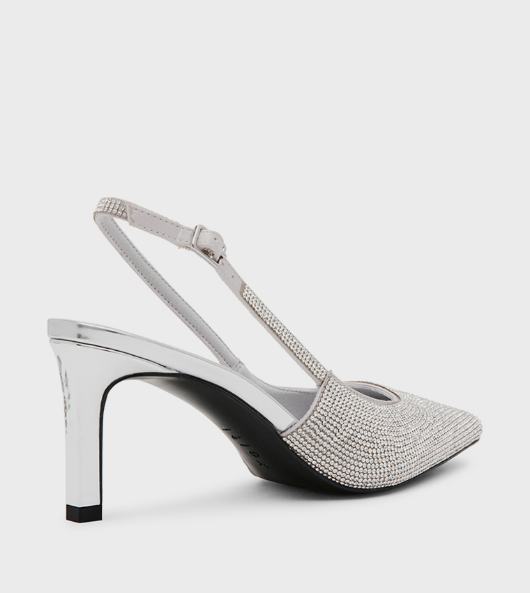 AKROSEL-C Embellished Slingback Pumps