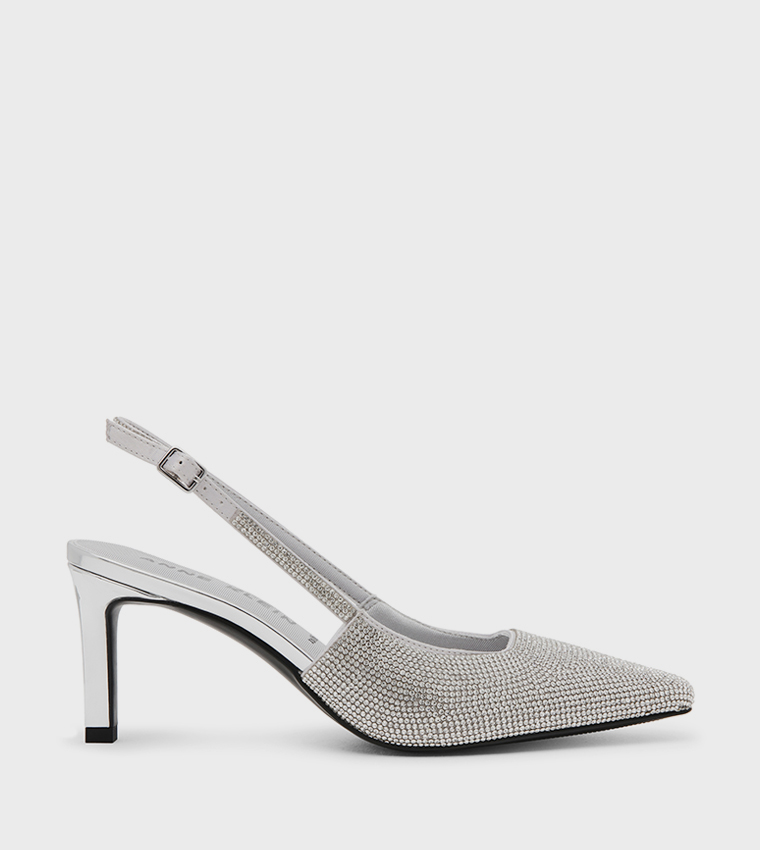 AKROSEL-C Embellished Slingback Pumps