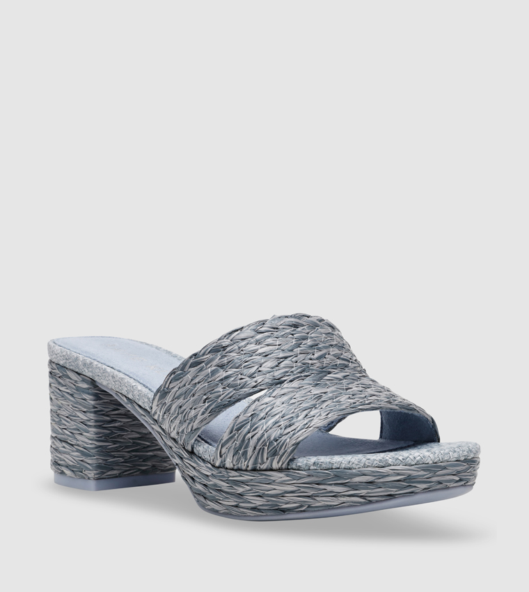 PALMER Raffia Platform Heel Sandals