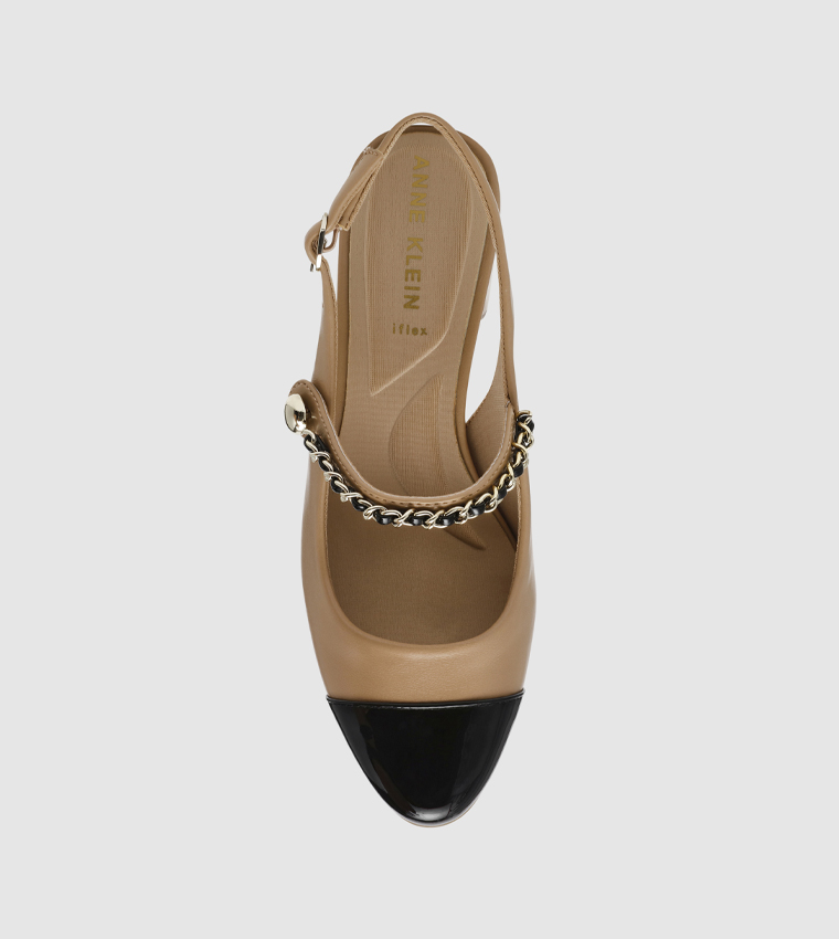 PADOVA Block Heel Slingback Mary Jane Pumps