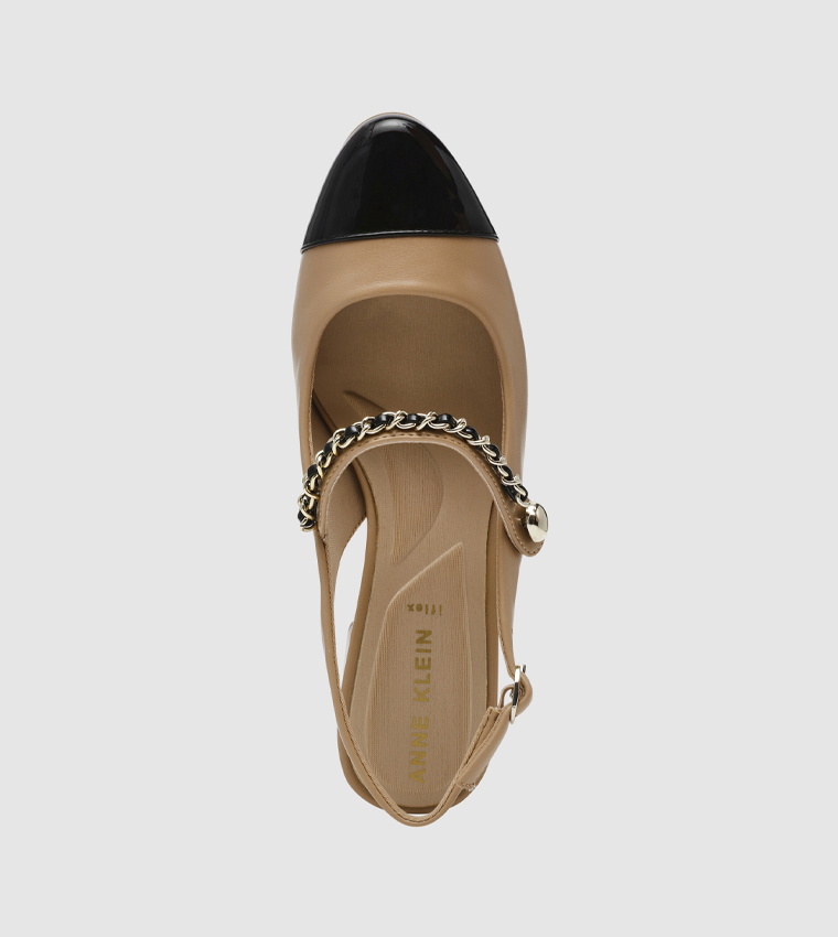 PADOVA Block Heel Slingback Mary Jane Pumps