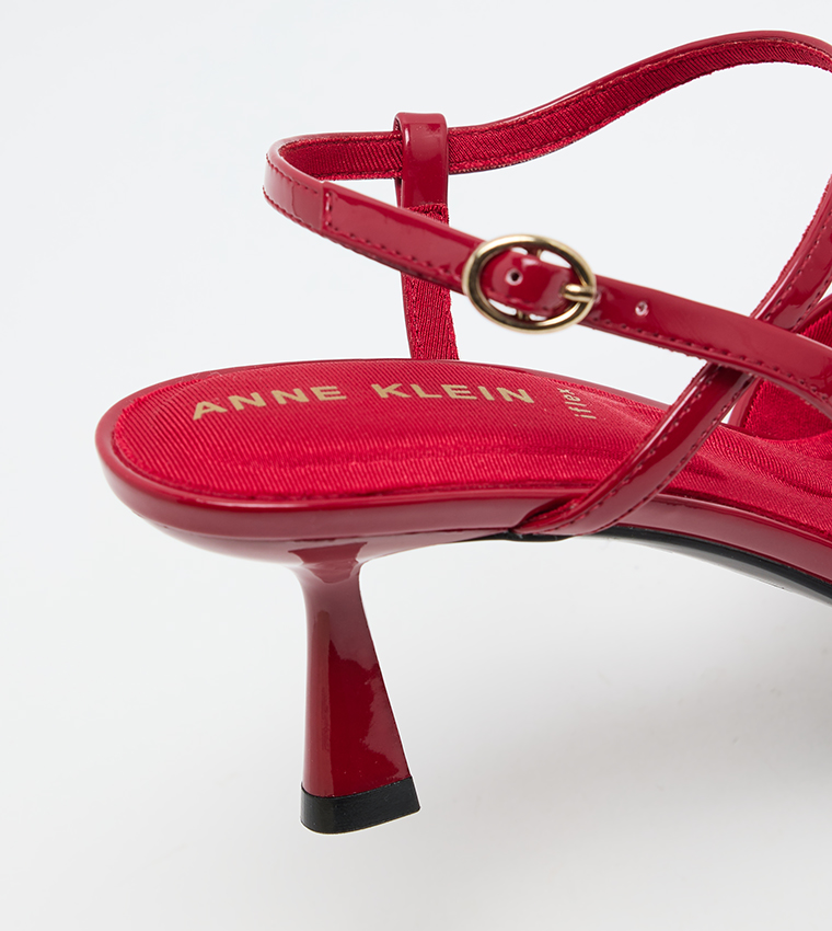 COSMO Glossy Ankle Strap Pumps