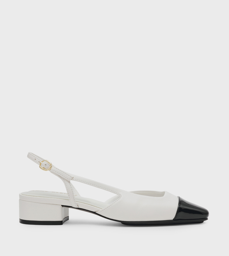 NIA Cap Toe Slingback Pumps