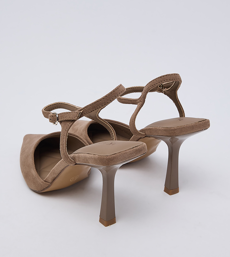 IBARAA Solid Ankle Strap Pumps