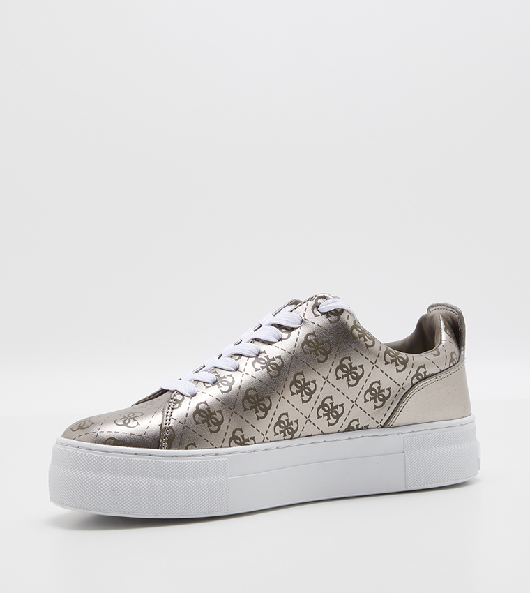 Buy Guess D GIANELE Monogram Platform Sneakers In Grey 6thStreet UAE