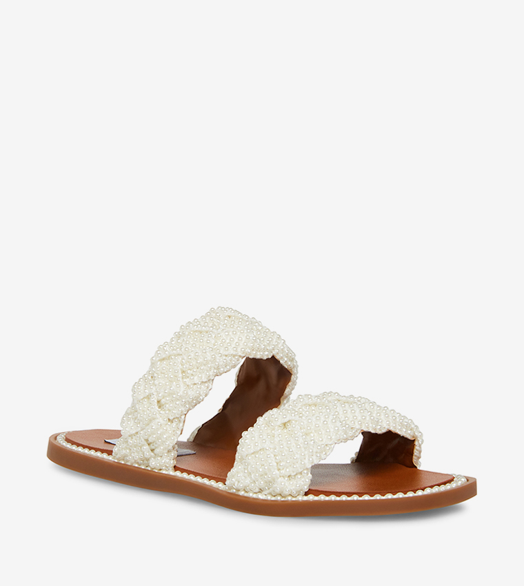 Buy Steve Madden NEWBIE P Embellished Strap Flat Sandals In