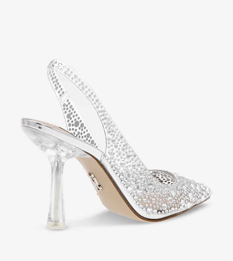 JEWELER Embellished Slingback Pumps