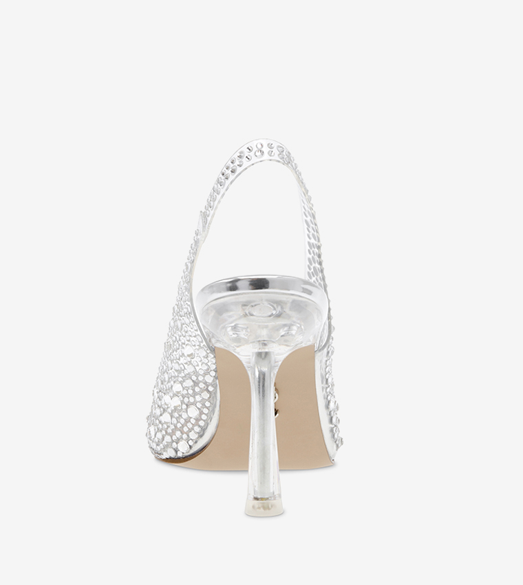 JEWELER Embellished Slingback Pumps