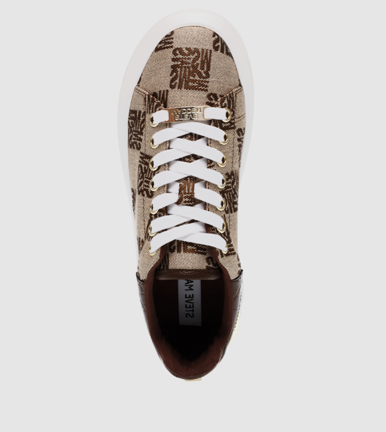 حذاء سنيكرز برباط بنقشة