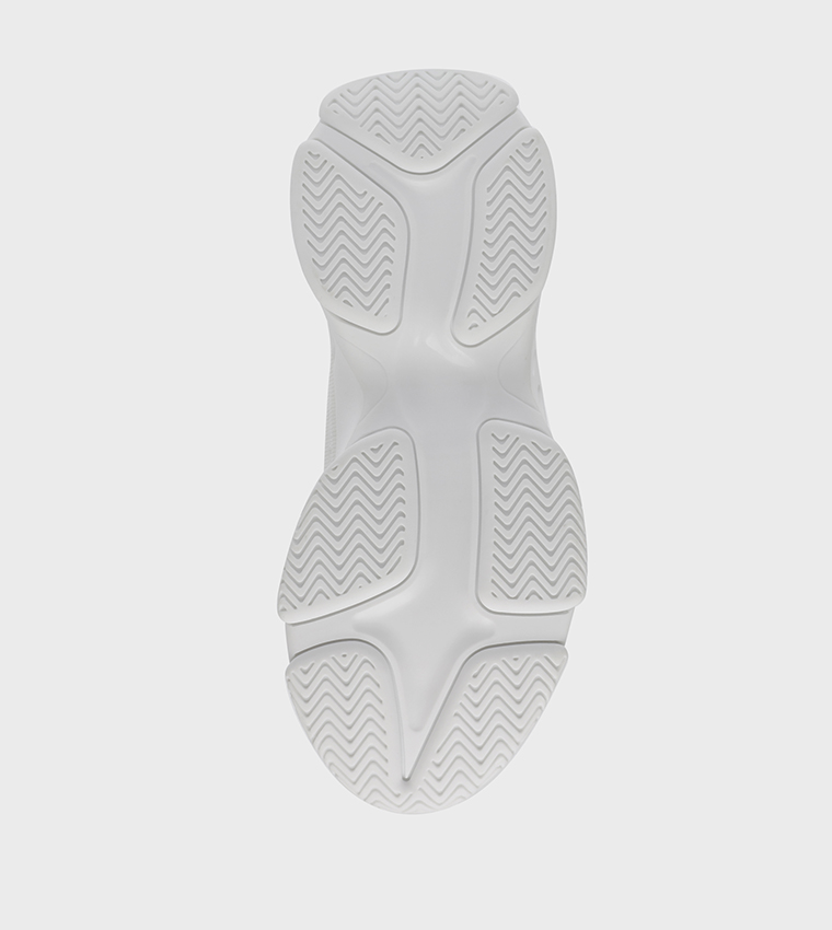 Buy Steve Madden MEZURE Lace Up Chunky Sneakers In White | 6thStreet UAE