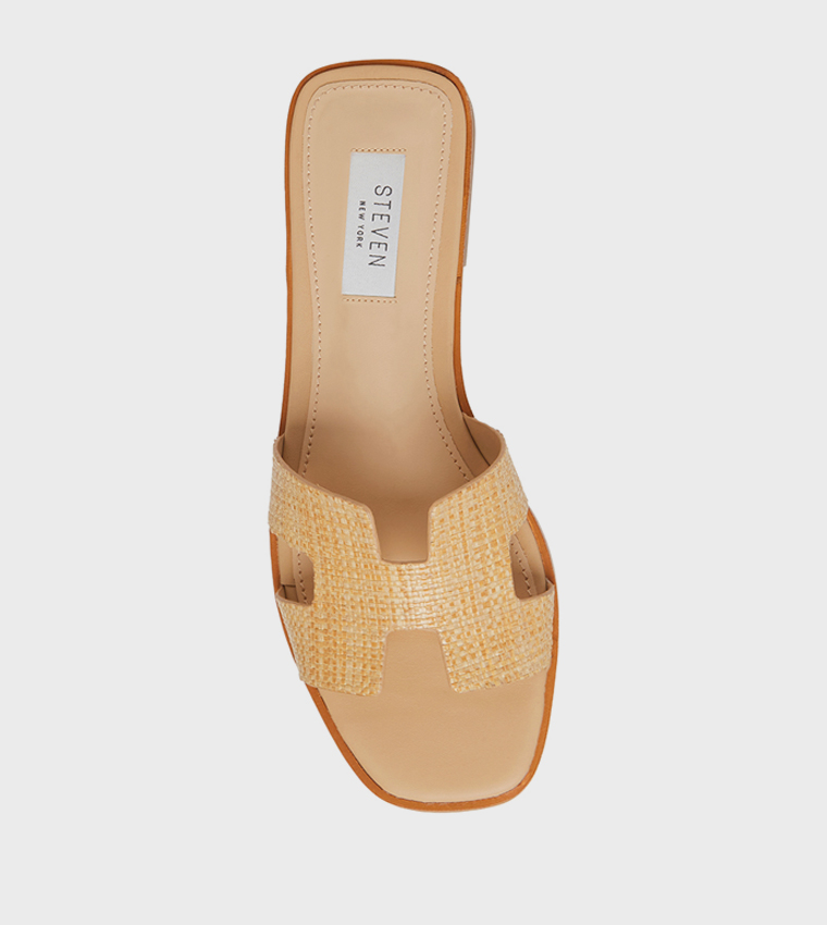 HADYN Textured Cut-Out Detail Flat Sandals