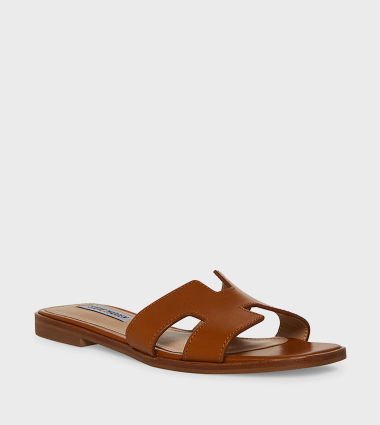 Buy Steve Madden HADYN Open Toe Flat Sandals In Brown | 6thStreet UAE