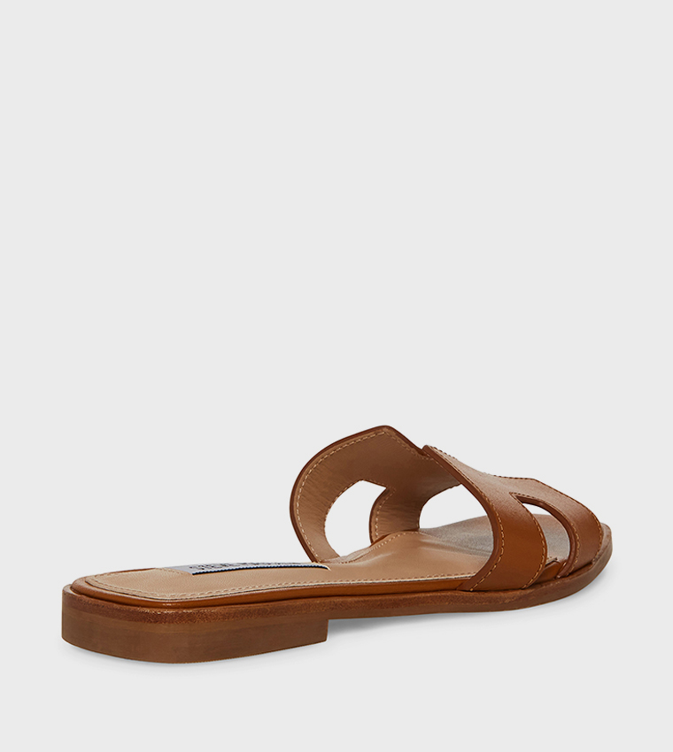 Buy Steve Madden HADYN Open Toe Flat Sandals In Brown | 6thStreet UAE